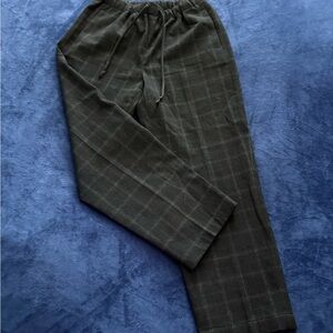 Aritzia Babaton Jimmy Plaid Draw-String Pants